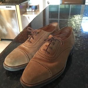 Suede tip oxfords shoes